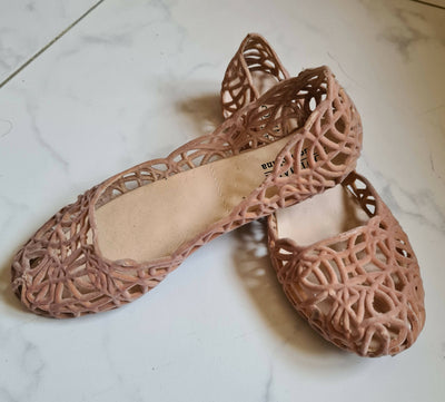 Velvet Light Pink Flats Size 38