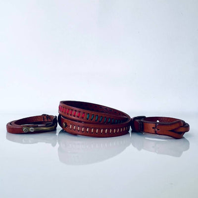 Leather Bracelet Stack - Adjustable