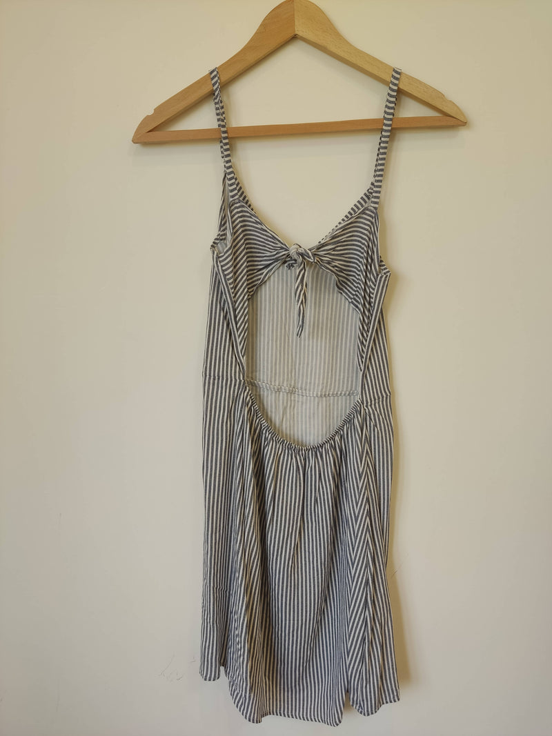 Striped Dress with Back Cut-Out Size S
