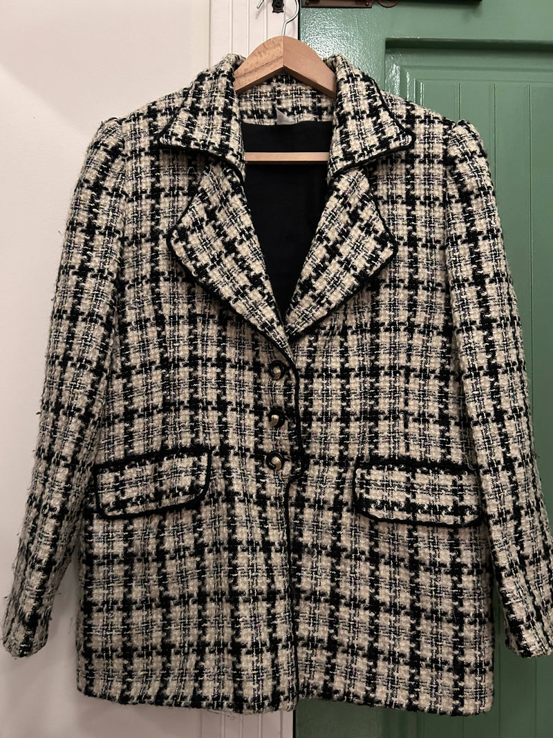 Vintage Classic Checkered Jacket Size M