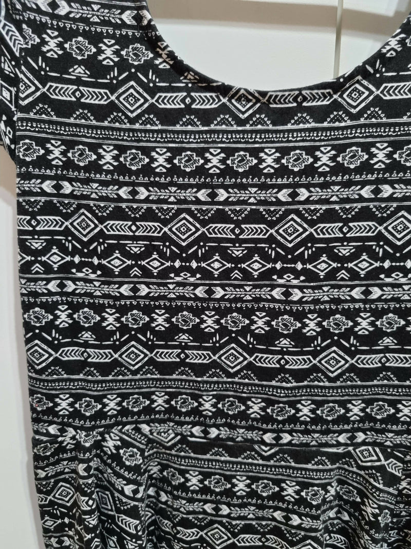 Black&White Cotton Dress Size M