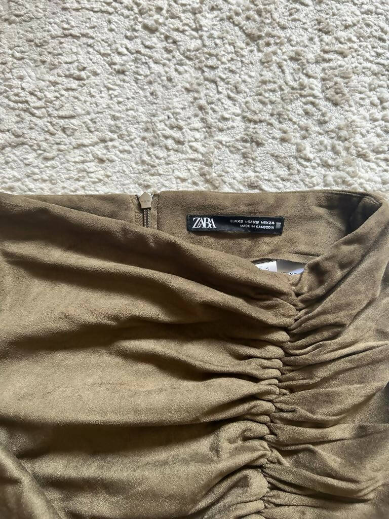 XS Zara Khaki Wrap Skirt