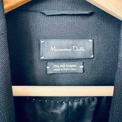 Massimo Dutti Black Italian Knit Blazer - EUR 36