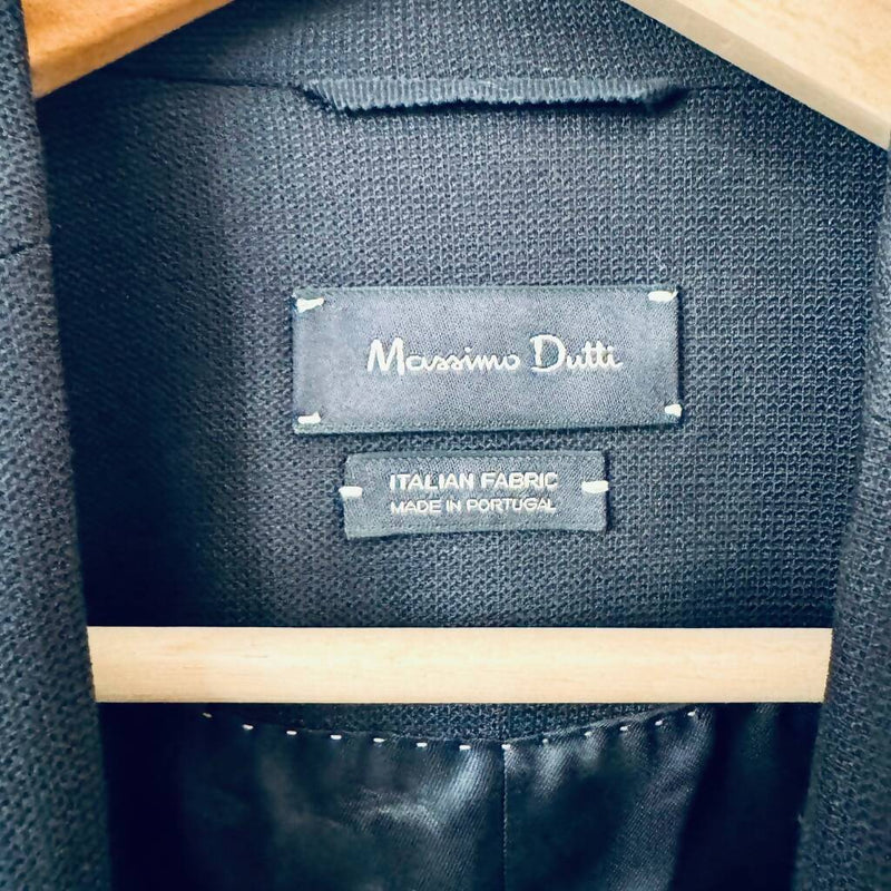 Massimo Dutti Black Italian Knit Blazer - EUR 36