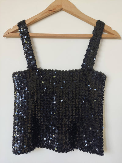 Medium Black Sequin Top