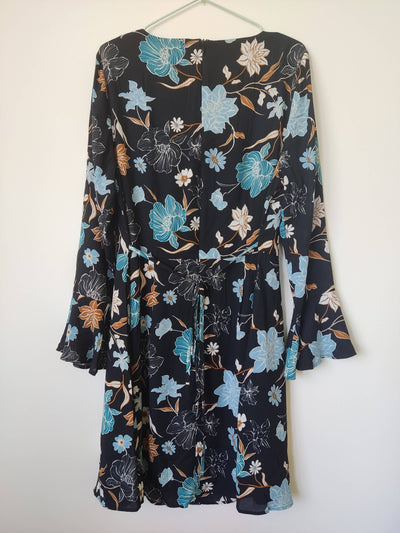 Large Long-Sleeved Floral Dress