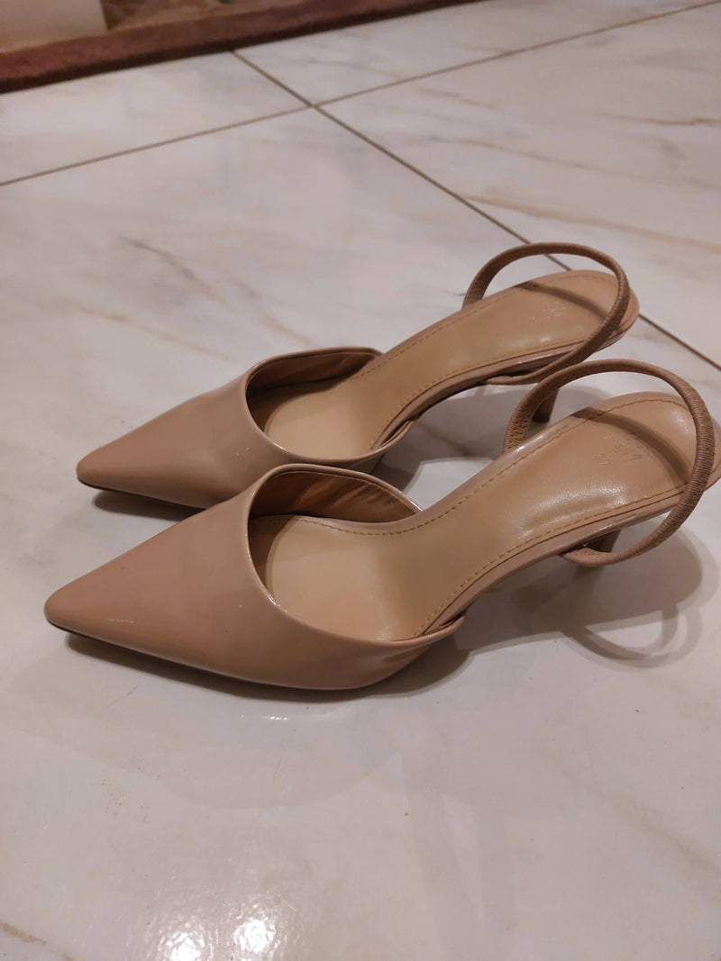 H&M Nude Slingbacks Size 37 (5CM Heel)