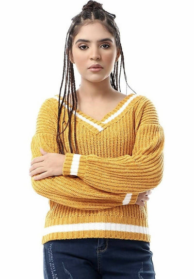 BRAND NEW WITH TAG: RAViN Women's Chunky Knit Mustard Pullover