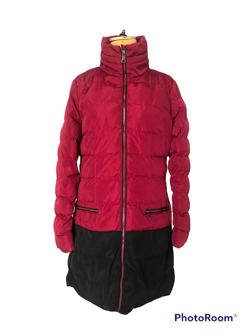 ANANY Red & Black Puffer Coat (L)