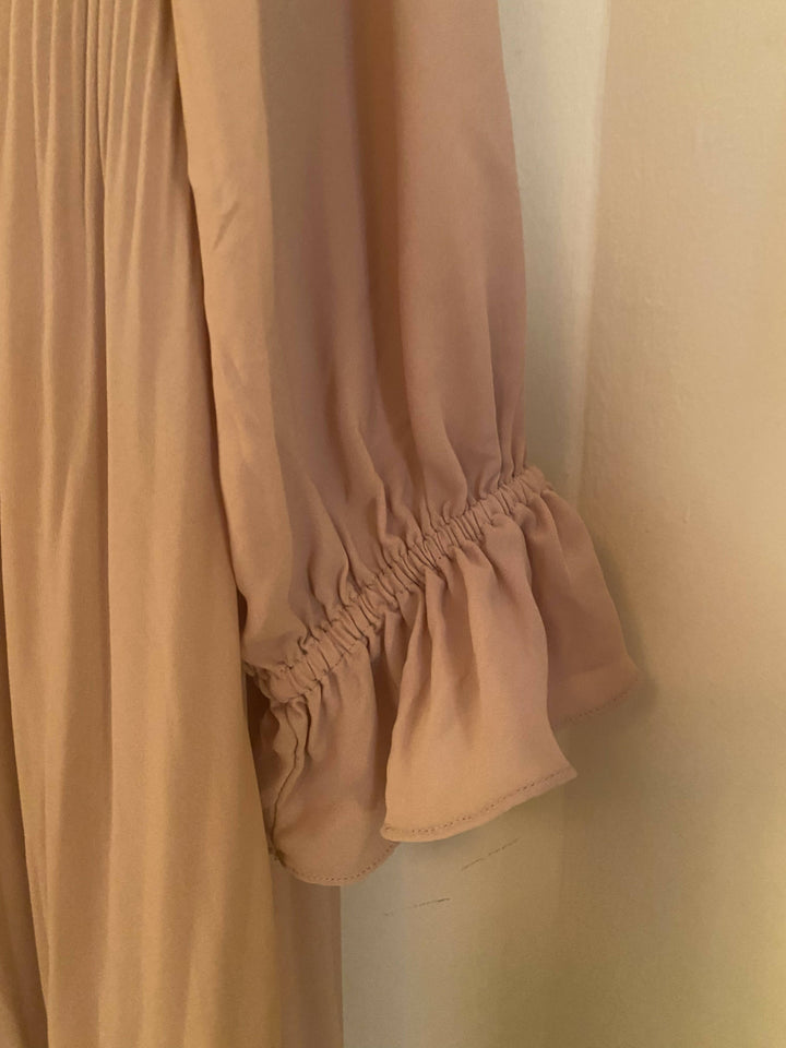 Zara Modest Powder Pink Midi Dress Size: M
