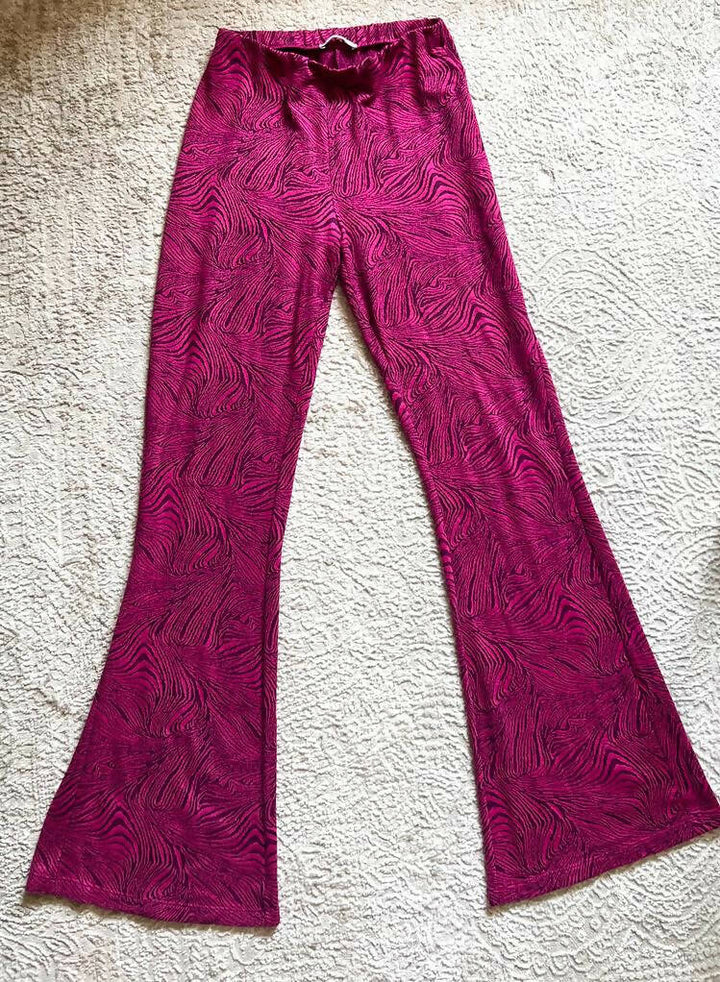 ZARA Chevron Flare Pants Size: S/M