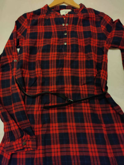 NEW Lee Cooper Plaid Tunic w/ belt Size:S