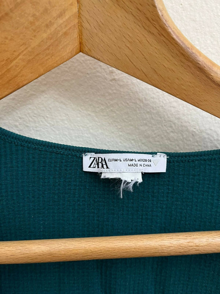 Zara Teal Cropped Top Size M