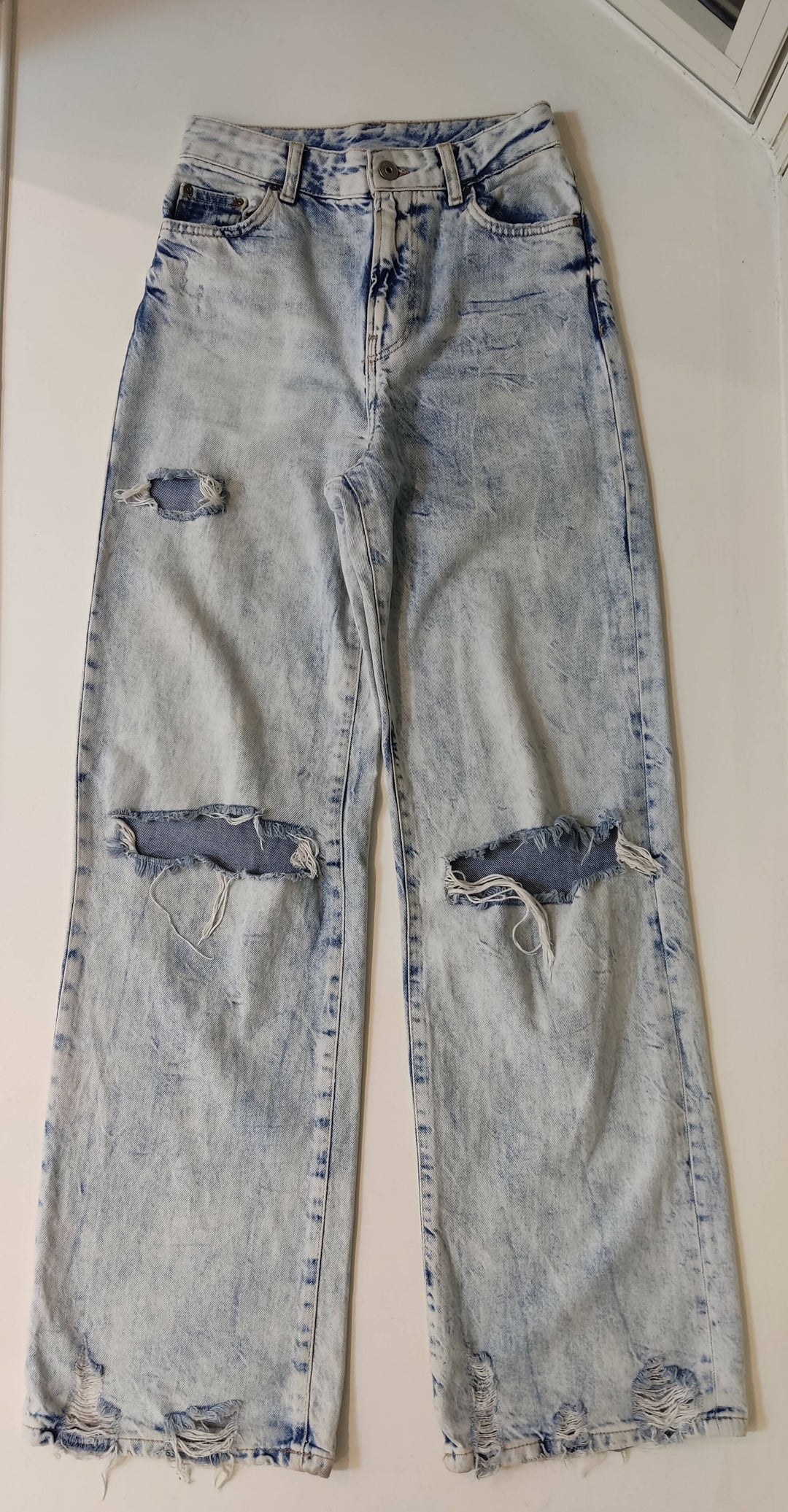 Bershka Light Wash Denim Pants Size S/M