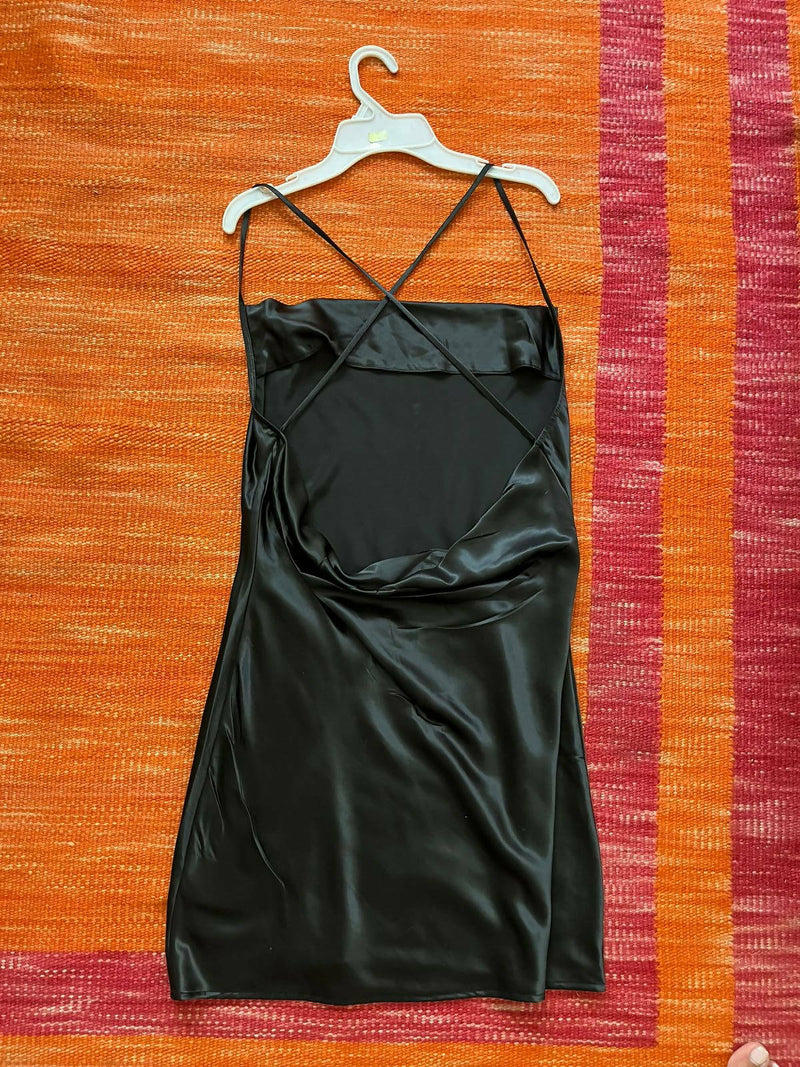 H&M Little Black Backless Dress Size S/M