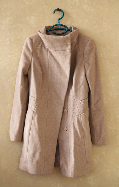 Vero Moda Funnel neck beige coat size S