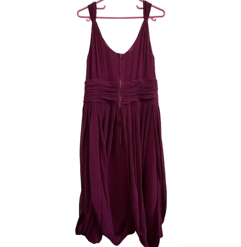 100% Natural Silk Dress - Soiree Dress Size: 38 EUR