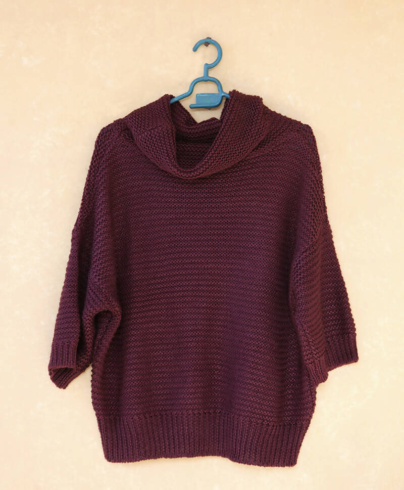 OR Purple/Burgundy Oversized Sweater Size S