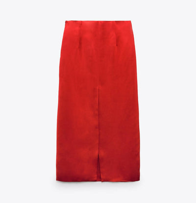 ZARA Satin Effect Skirt Size: S