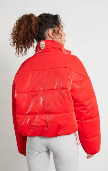 adidas Eco Red Ski Chic Puffer Jacket Size: S