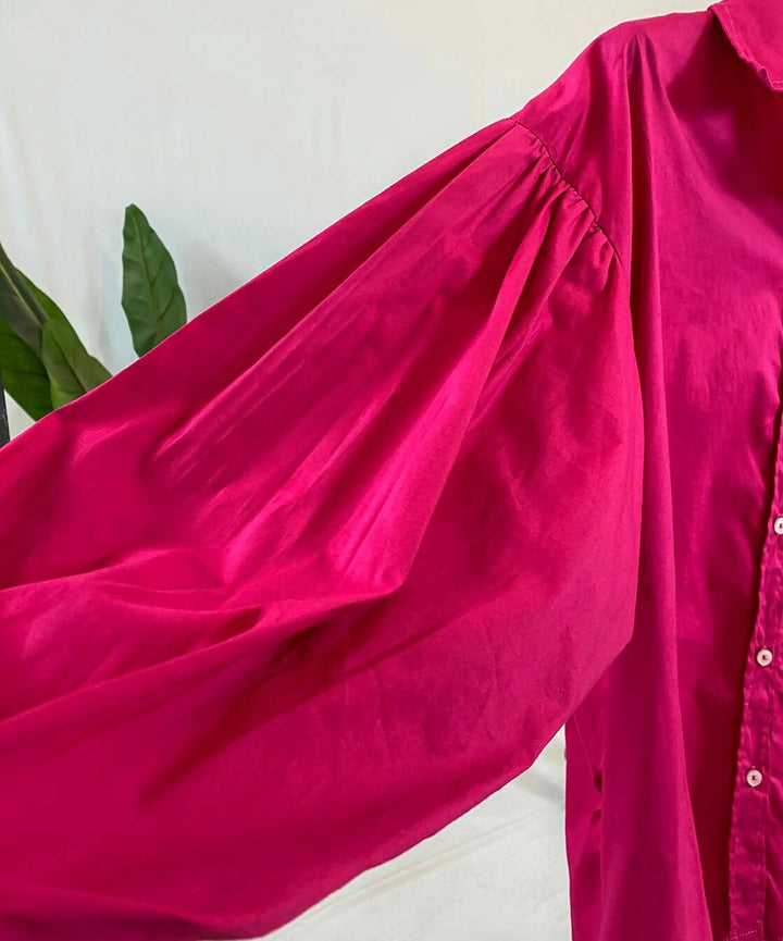 Poplin Hot pink Oversized Shirt 65*67