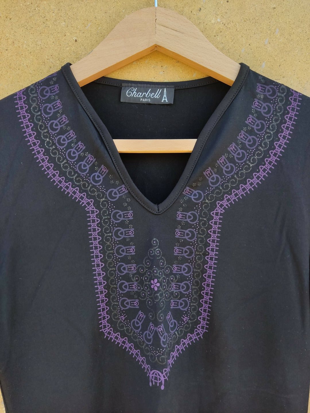 Gharbell Paris Black 2000s Blouse Size S-M