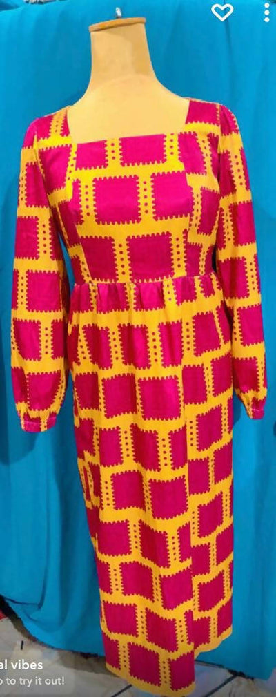Colorful African Dress Size XL