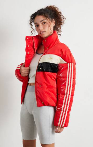 adidas Eco Red Ski Chic Puffer Jacket Size: S