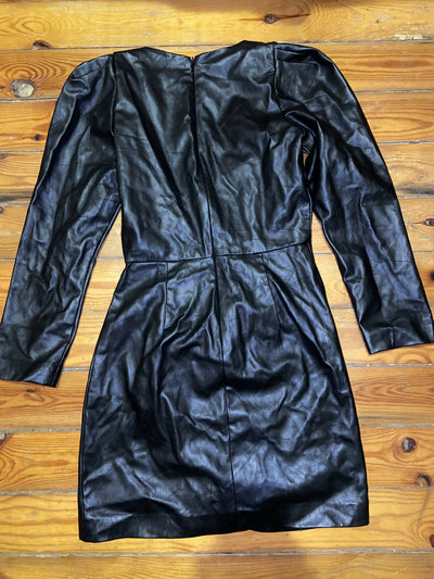 Zara black leather dress size XS