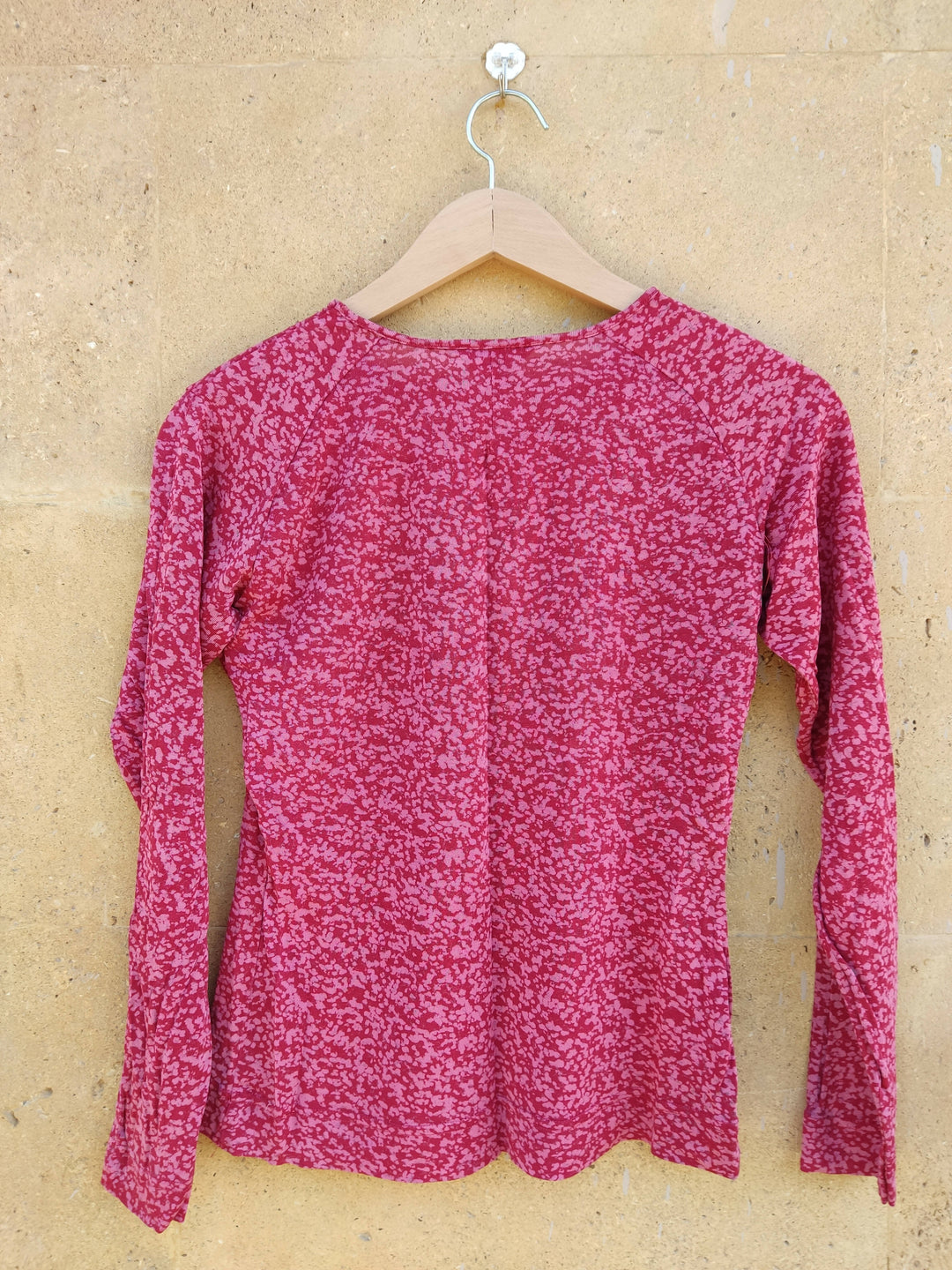 100% Silk Pink Chino Top Size M-L