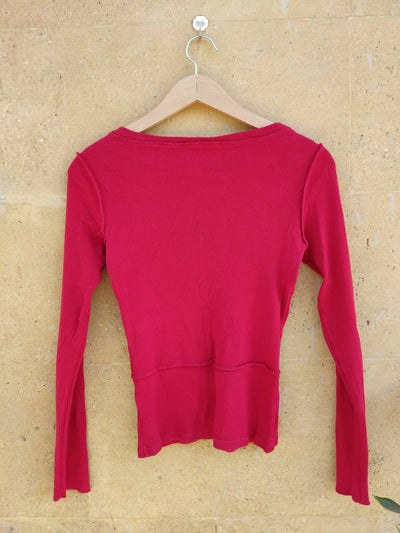 Red Long Sleeved Shirt Size S-M