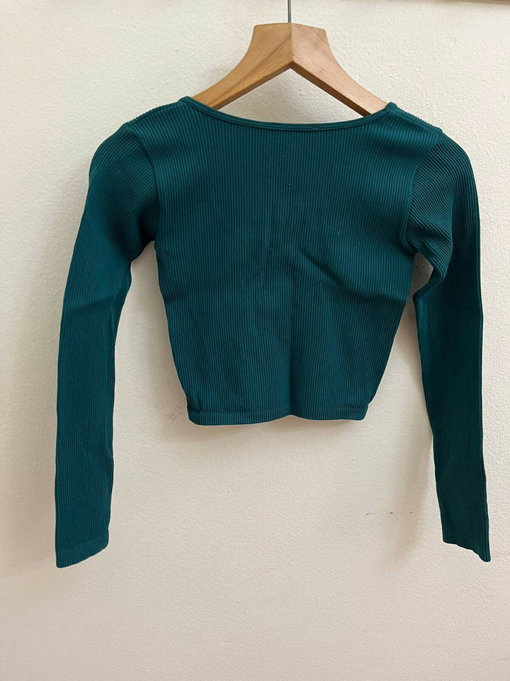 Zara Teal Cropped Top Size M