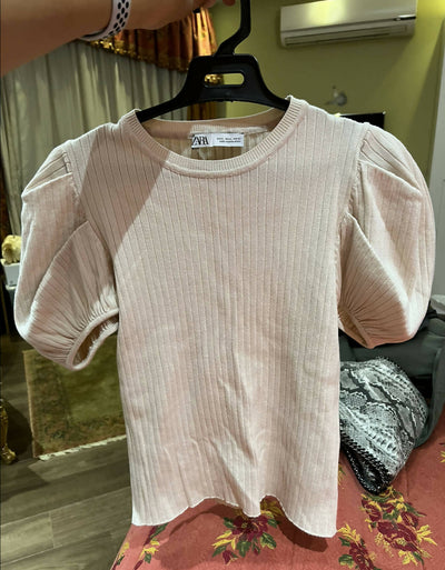 Zara Balloon Sleeve Top Size: L/XL