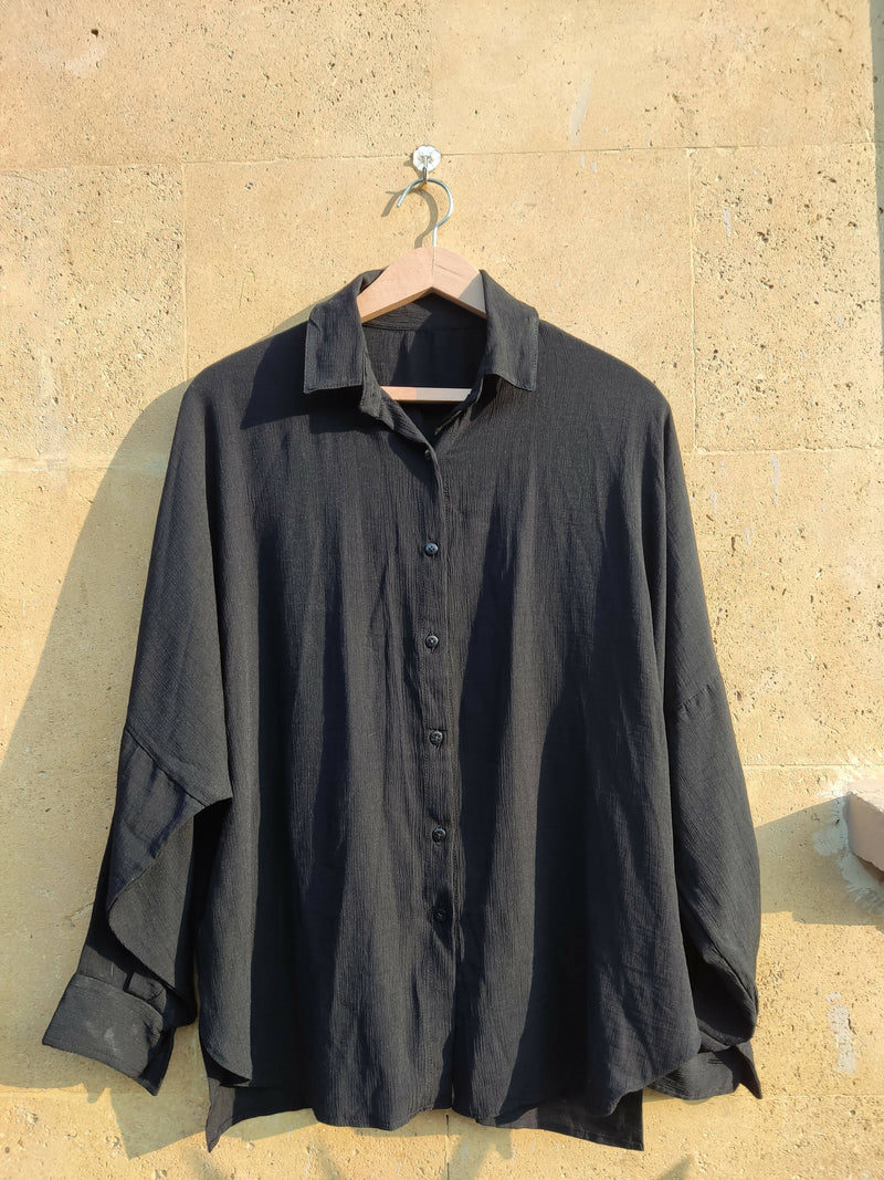 Black Buttoned Shirt Size M