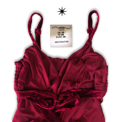 Burgundy Halter Top Size 10