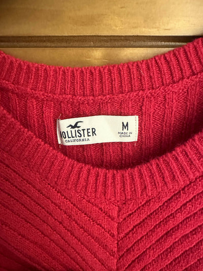 NEW Red Twist Hollister Sweater Size M