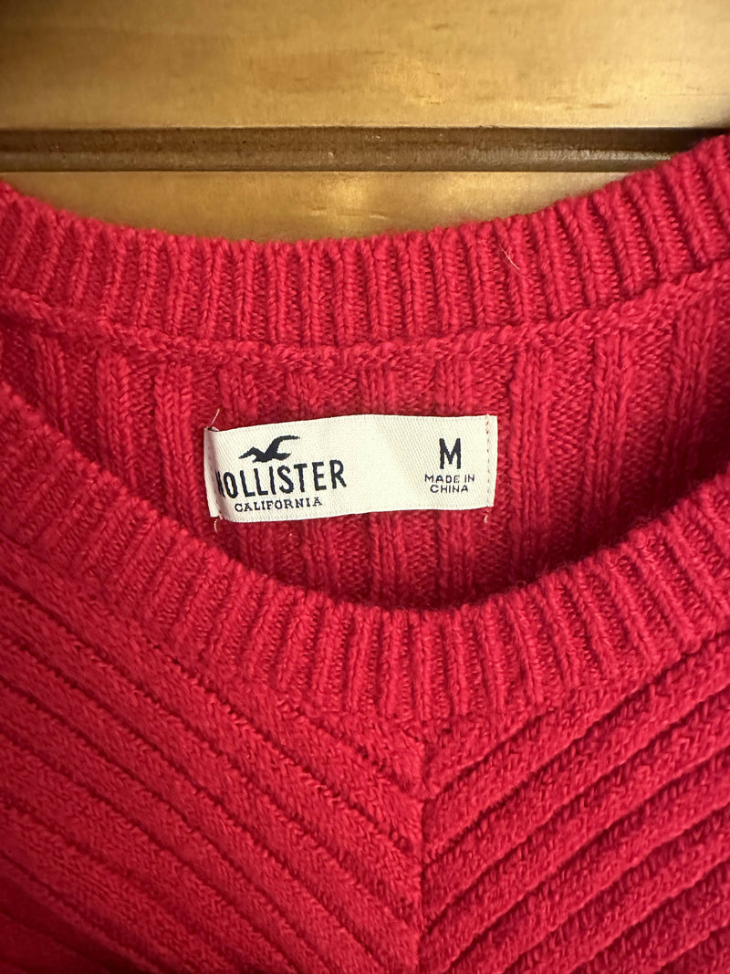 NEW Red Twist Hollister Sweater Size M