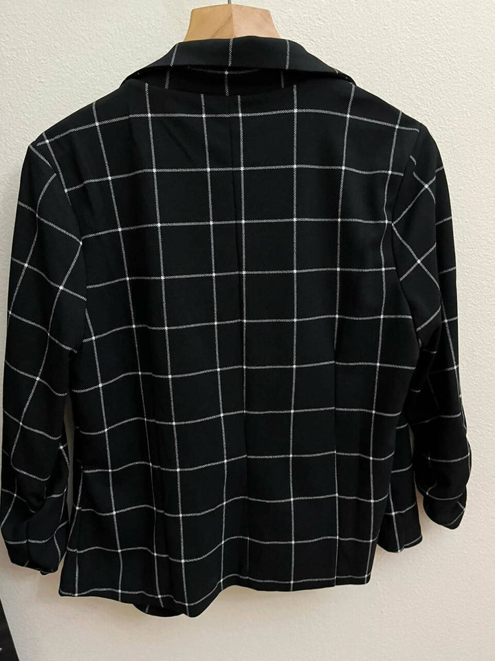 Black Blazer Sleeve 3/4 Size L