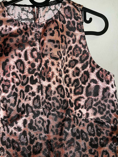 Leopard Print Red/Pink Guess Dress Size S-M