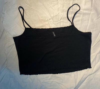 H&M basic crop top in black