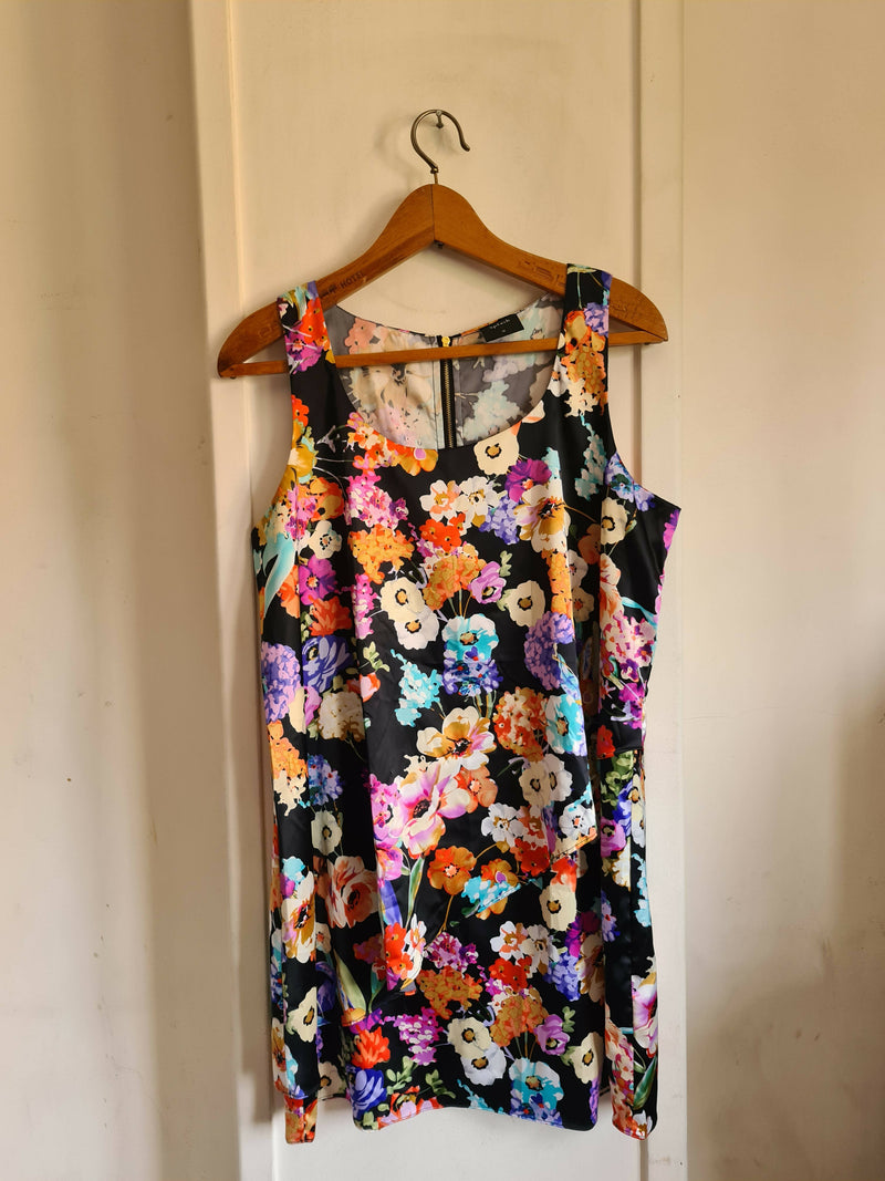 Floral Satin Dress Size: 18UK