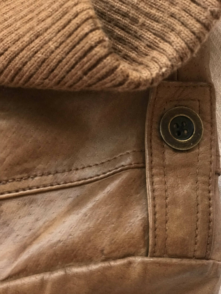 Camel Leather Vero Moda Vintage Jacket M-L