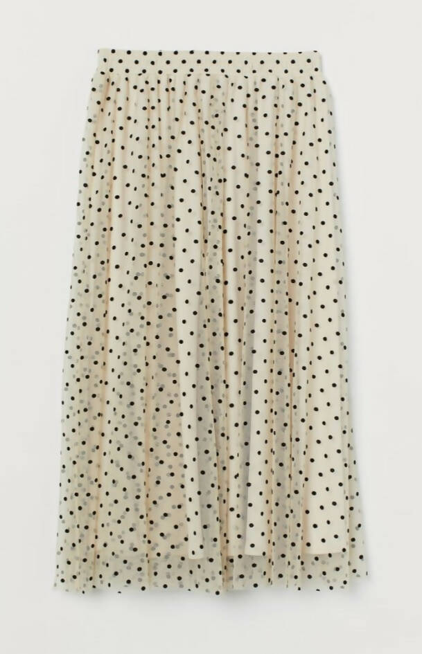 H&M Creme Polka Dot Tulle Skirt *As New* Size XS