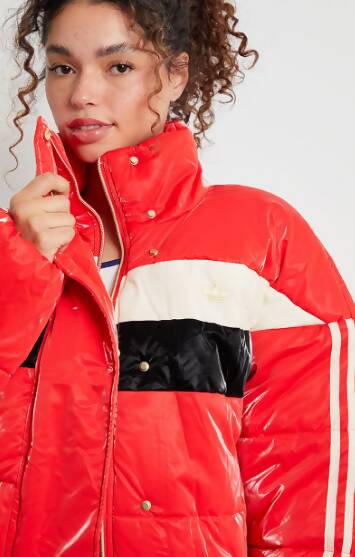 adidas Eco Red Ski Chic Puffer Jacket Size: S