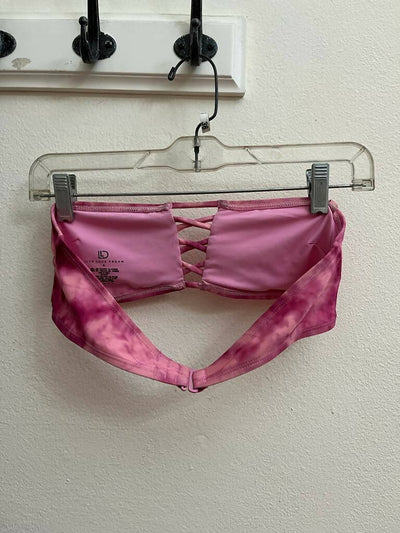 Pink Tie Dye Off Shoulder Bikini Top Size M