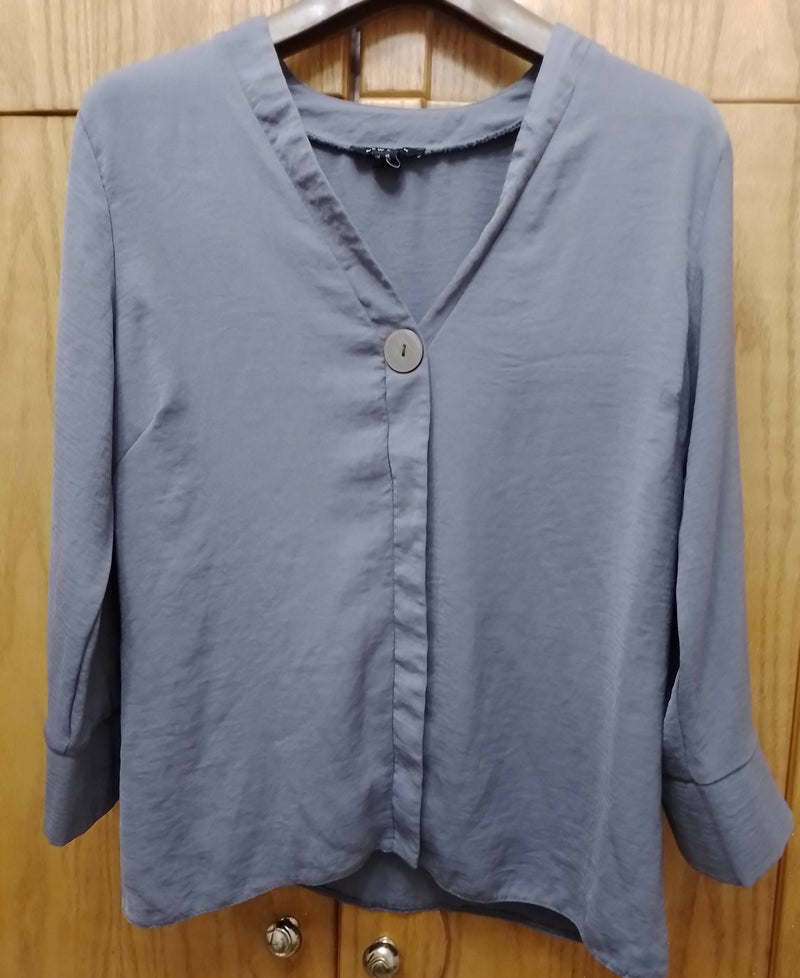 New Look Grey Blouse Size: 38