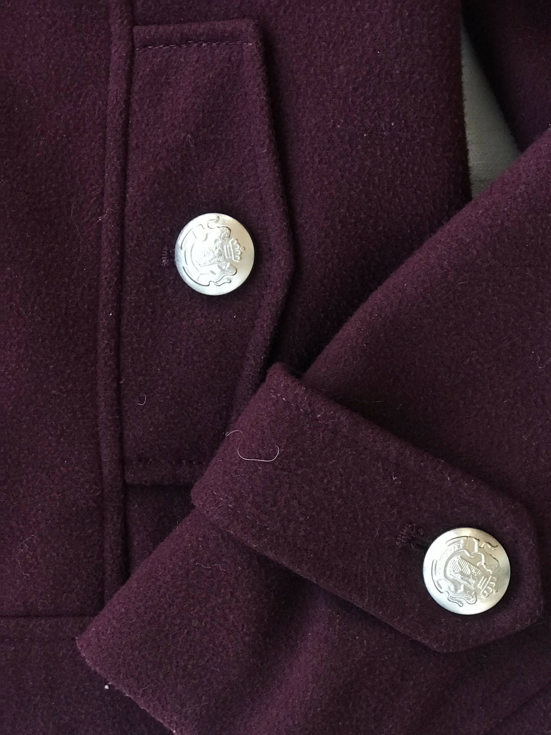 Vero Moda Burgundy Wool Jacket (Shoulder:40cm)
