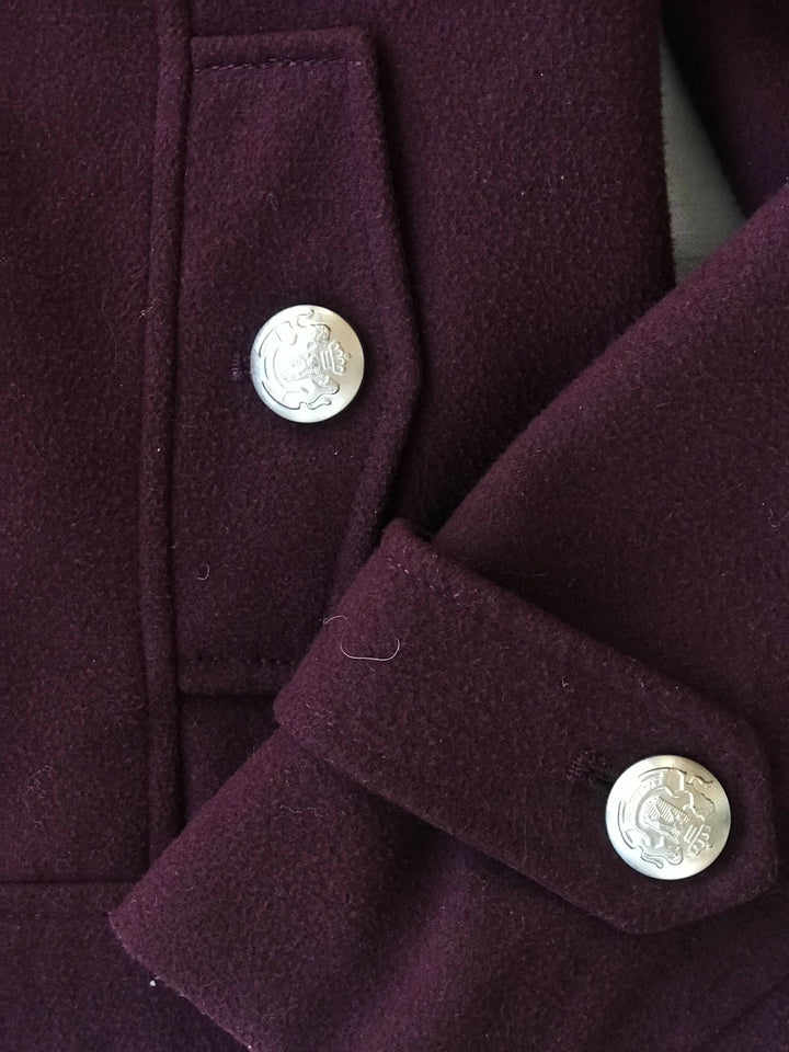 Vero Moda Burgundy Wool Jacket (Shoulder:40cm)
