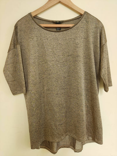 H&M Half Sleeves Oxide Top Size M