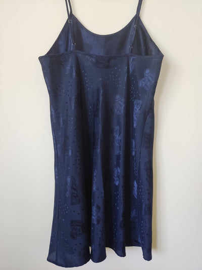 Navy Teddy Bear Nightgown Size: M